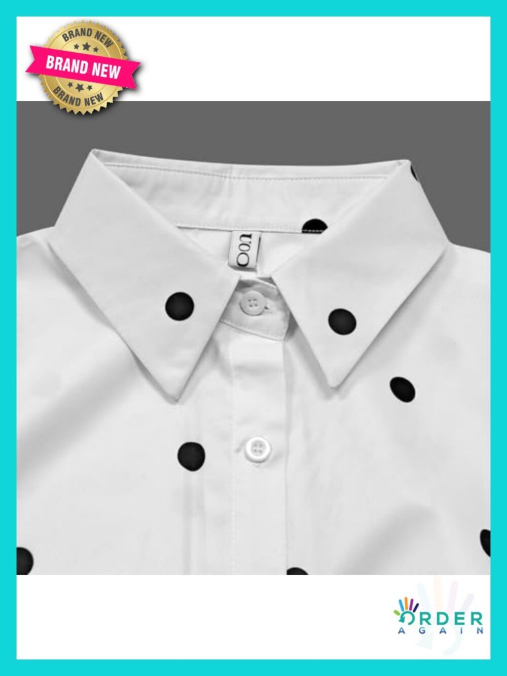 Women's Flowy Long Sleeve Button Down Blouse Office Work Top - Picture 3 of 5